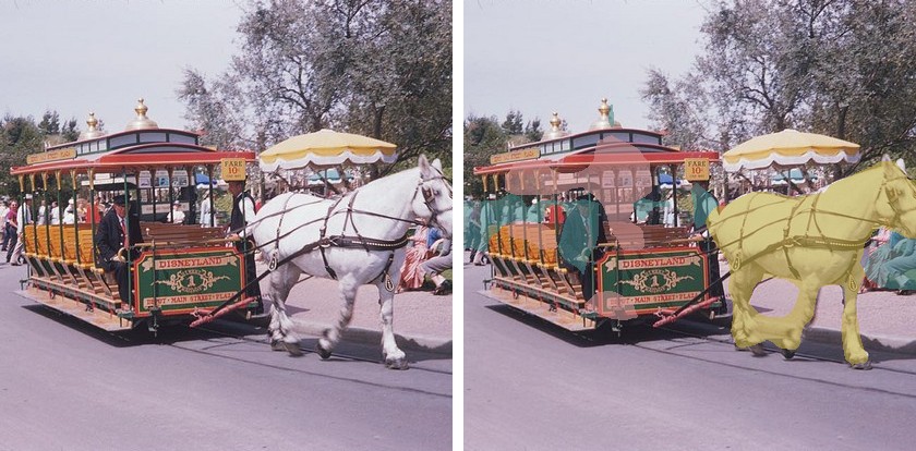 MobileViTV2 on a horse-drawn trolley: original and overlay